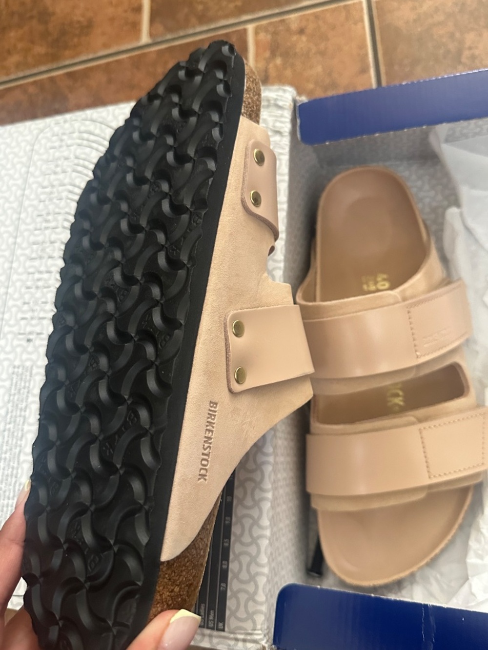 New in box with tags Birkenstock Uji Beige Women’s 9 - Picture 4 of 10